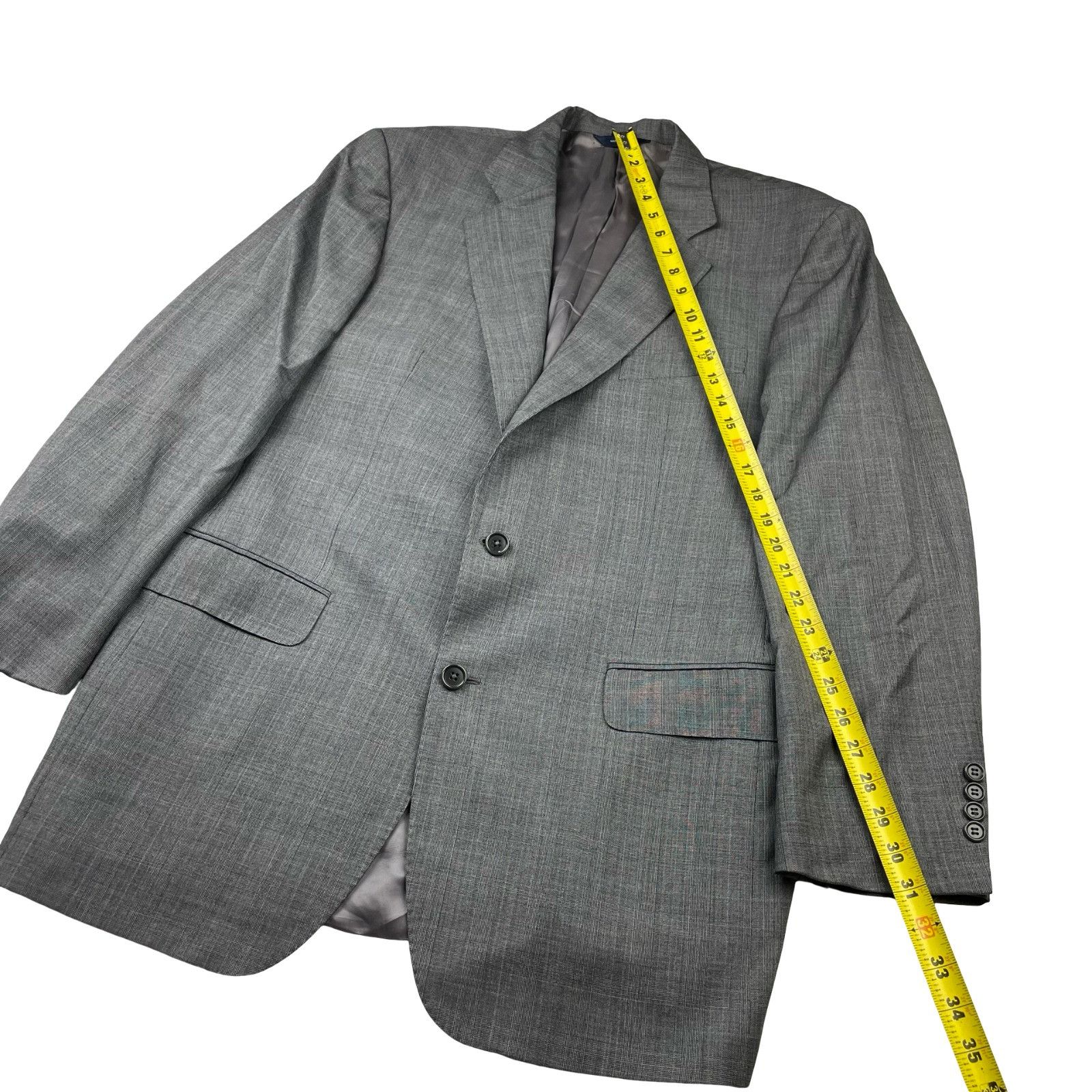 Brooks Brothers Brooks Brothers Men’s 100% Wool 2-Button Suit Gray Plaid • I Size 44L - 12 Thumbnail