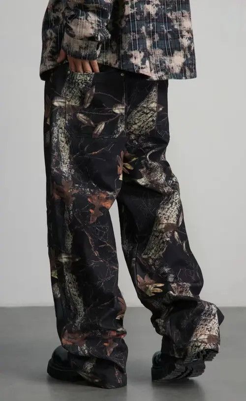 VIBE Vintage leaf camouflage logging studded trousers Size US 32 / EU 48 - 6 Thumbnail
