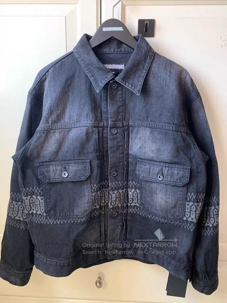 Neighborhood Neighborhood Denim coat fishbone black Size US M / EU 48-50 / 2 - 1 Thumbnail