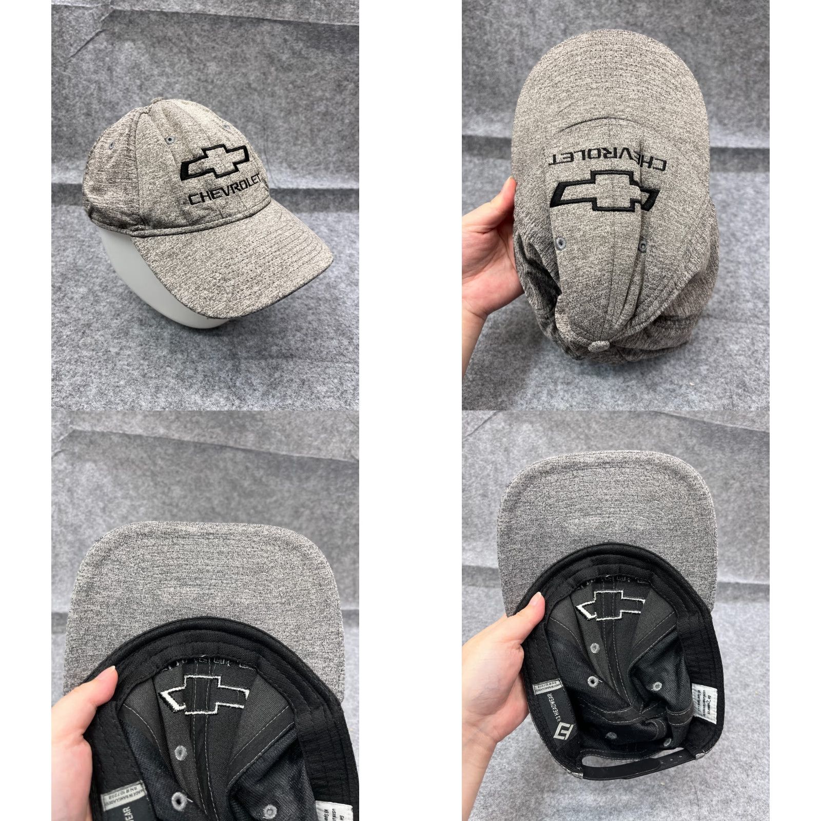 Vintage Chevrolet H3 Headwear Hat Snap Back Adult One Size Gray 100% Polyester Size ONE SIZE - 8 Thumbnail