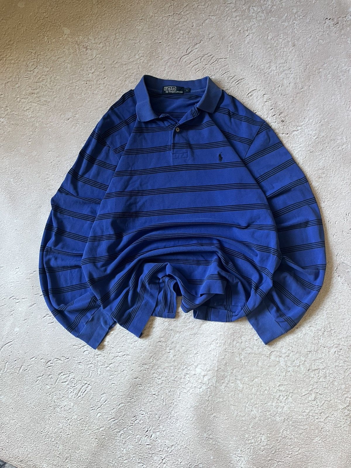 Polo Ralph Lauren Polo Ralph Lauren Vintage Y2K Striped Rugby Polo 00s Size US L / EU 52-54 / 3 - 2 Thumbnail