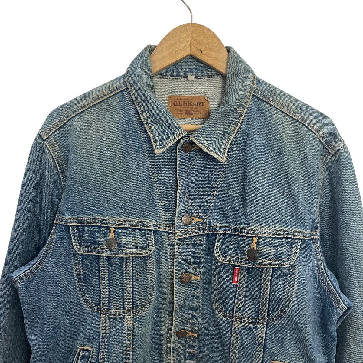 Japanese Brand Vintage GL Heart Denim Jacket Size US M / EU 48-50 / 2 - 2 Thumbnail