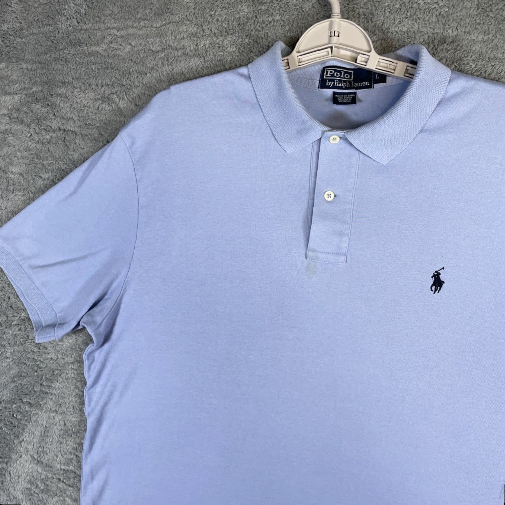 Ralph Lauren Polo Ralph Lauren Polo Men Large Sky Blue Pony Logo SS Preppy Cotton Classic Shirt Mens Size US L / EU 52-54 / 3 - 2 Thumbnail
