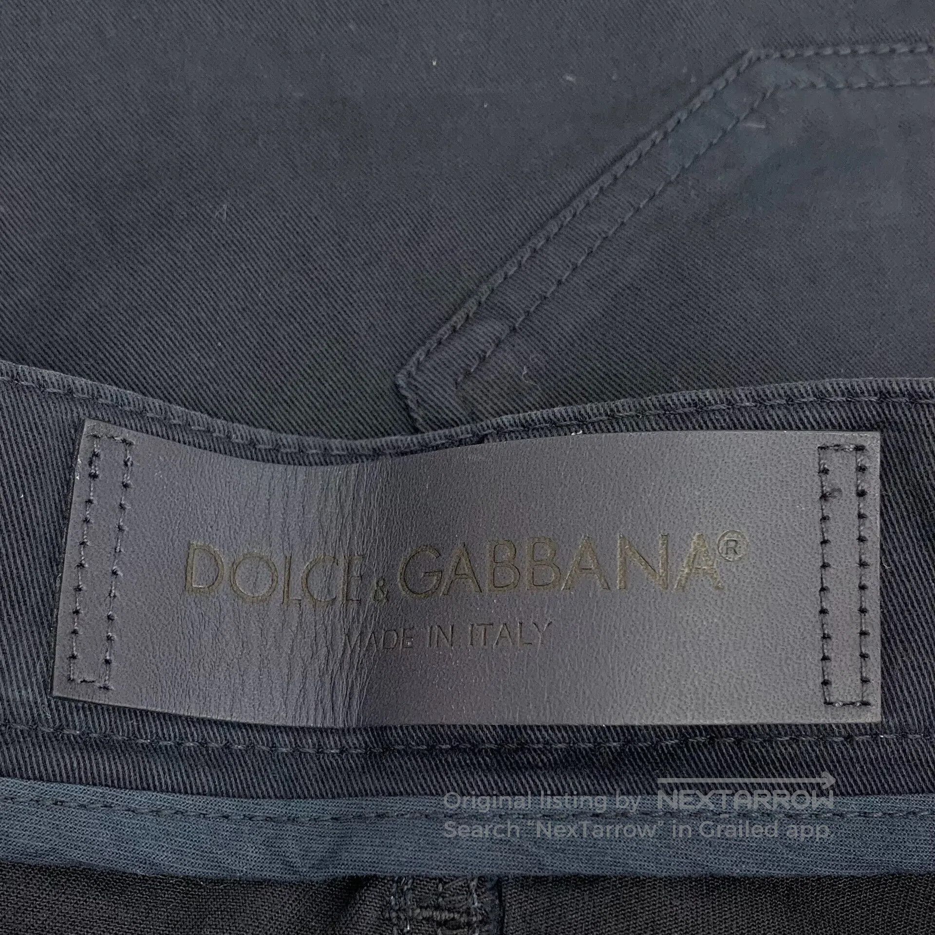 Dolce & Gabbana Dolce Gabbana Dark Blue Crown Bee Embroidered Cotton Denim Size US 30 / EU 46 - 6 Thumbnail