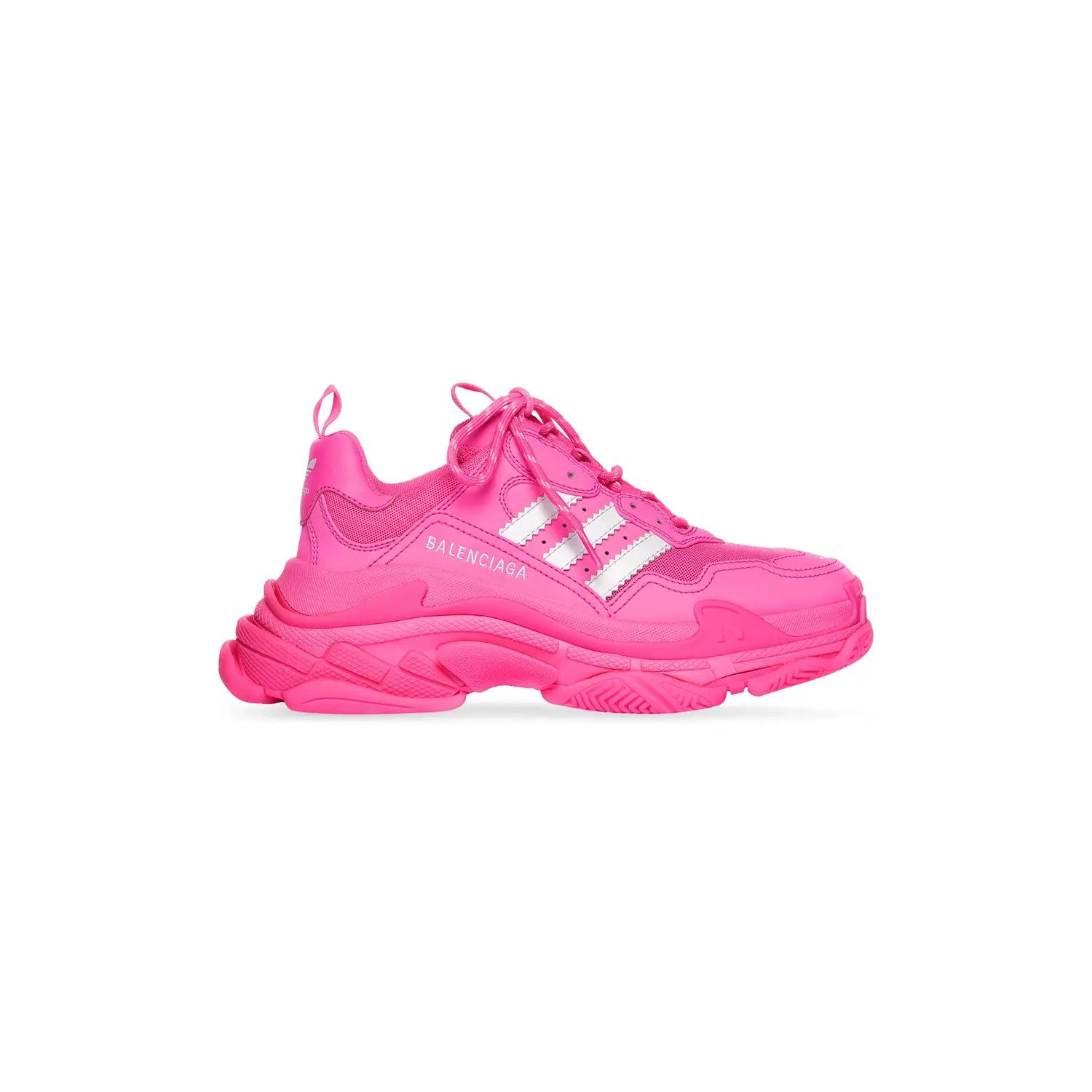 image of Balenciaga O1S1Wg110524 Triple S Sneakers In Pink/white, Women's