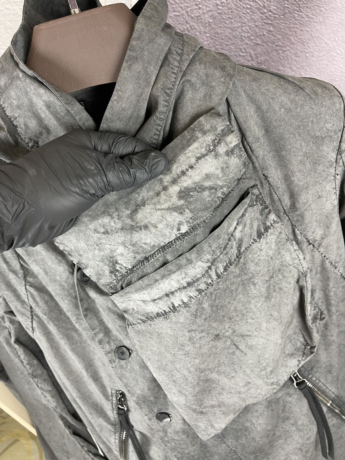 Masnada Masnada ashes grey bandage asymmetric hi-fashion suit Size US M / EU 48-50 / 2 - 11 Thumbnail