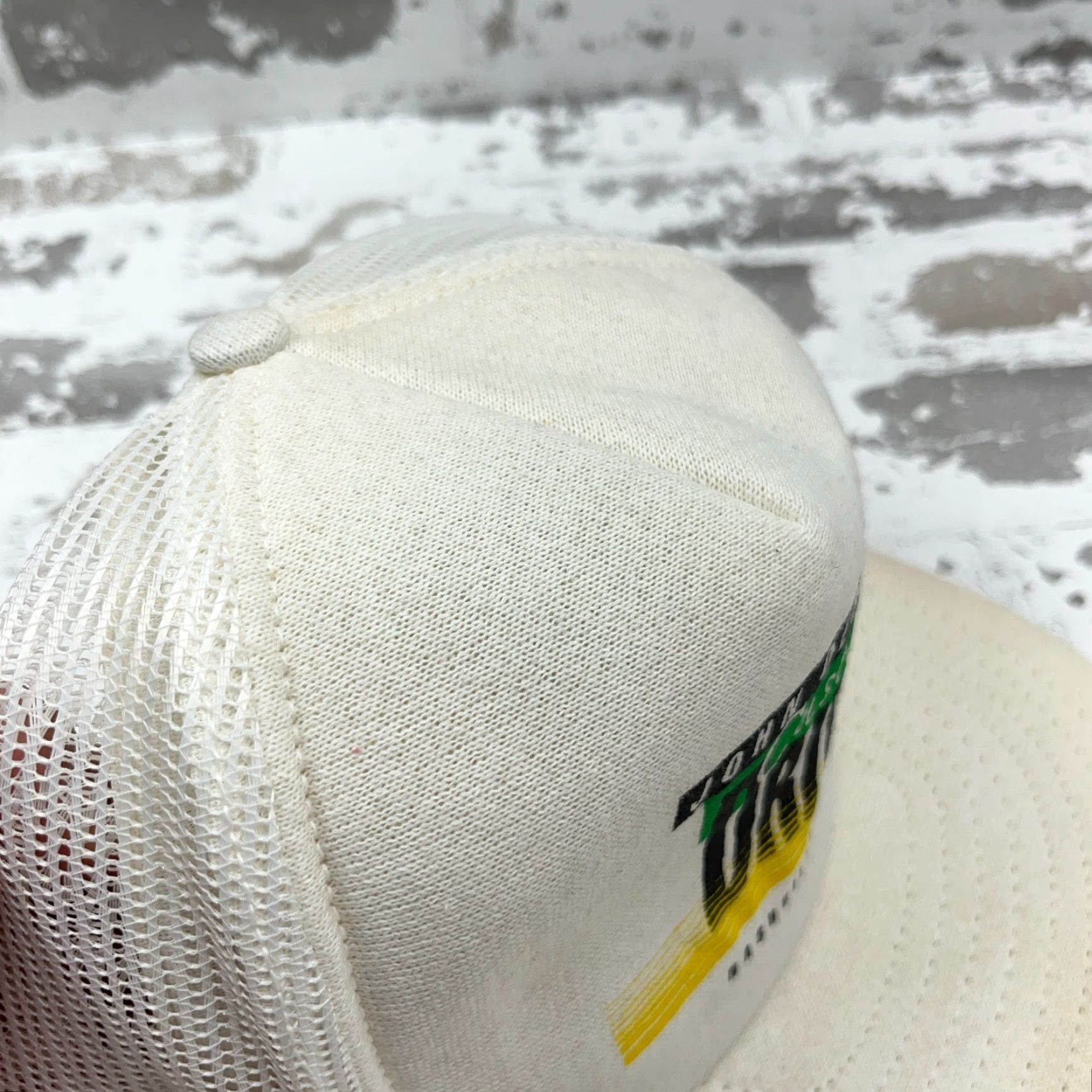 Vintage VINTAGE John Deere Trucker Hat Cap Snap Back Men One Size White Cotton Twill Adjustable 80s 90s USA Farm Logo Outdoors advertising Size ONE SIZE - 5 Thumbnail