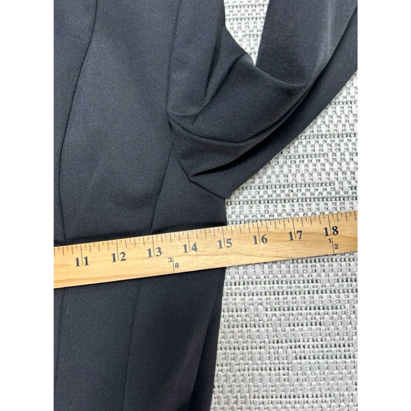 Theory Theory Movement Jacket Womens Short Black Tweed Full Zip Peplum Stretch Lined Polyamide Zipper Size XS / US 0-2 / IT 36-38 - 5 Thumbnail