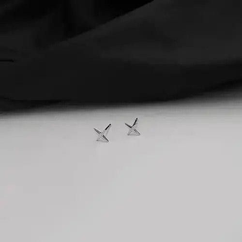Jewelry Star s925 Silver Stud Earrings Size ONE SIZE - 4 Thumbnail