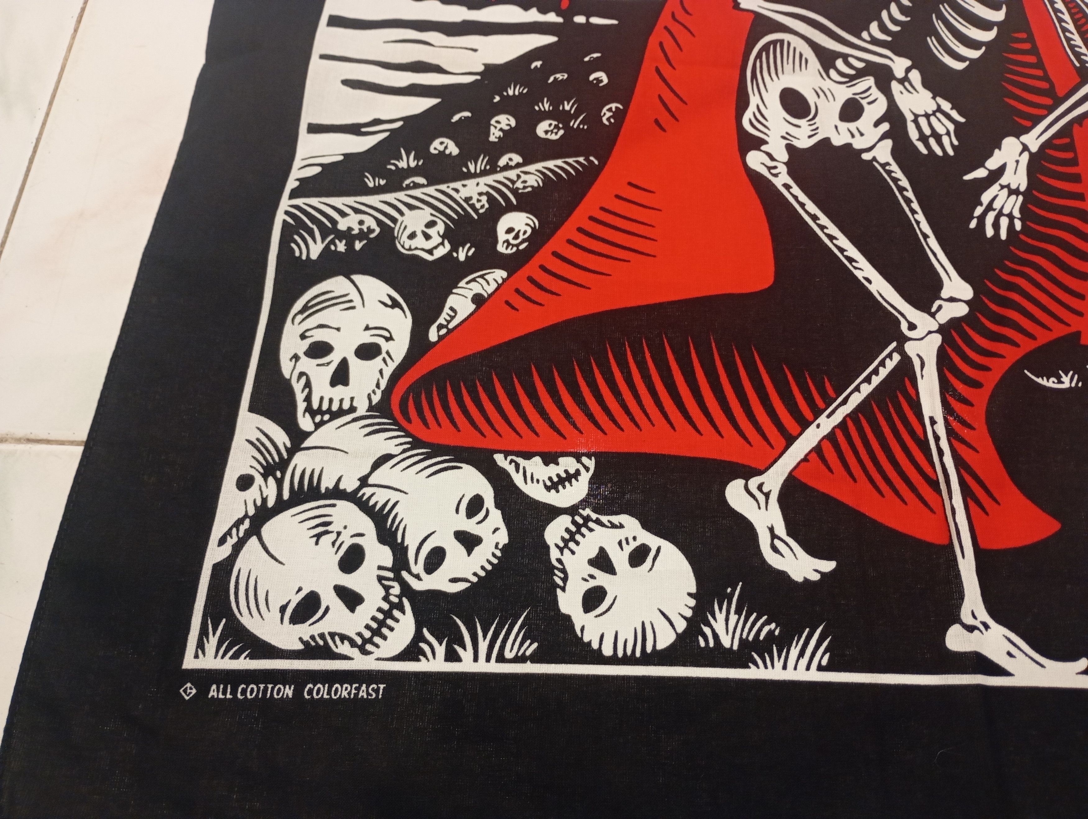 Band Tees Skull Bandana Handkerchief Size ONE SIZE - 4 Thumbnail