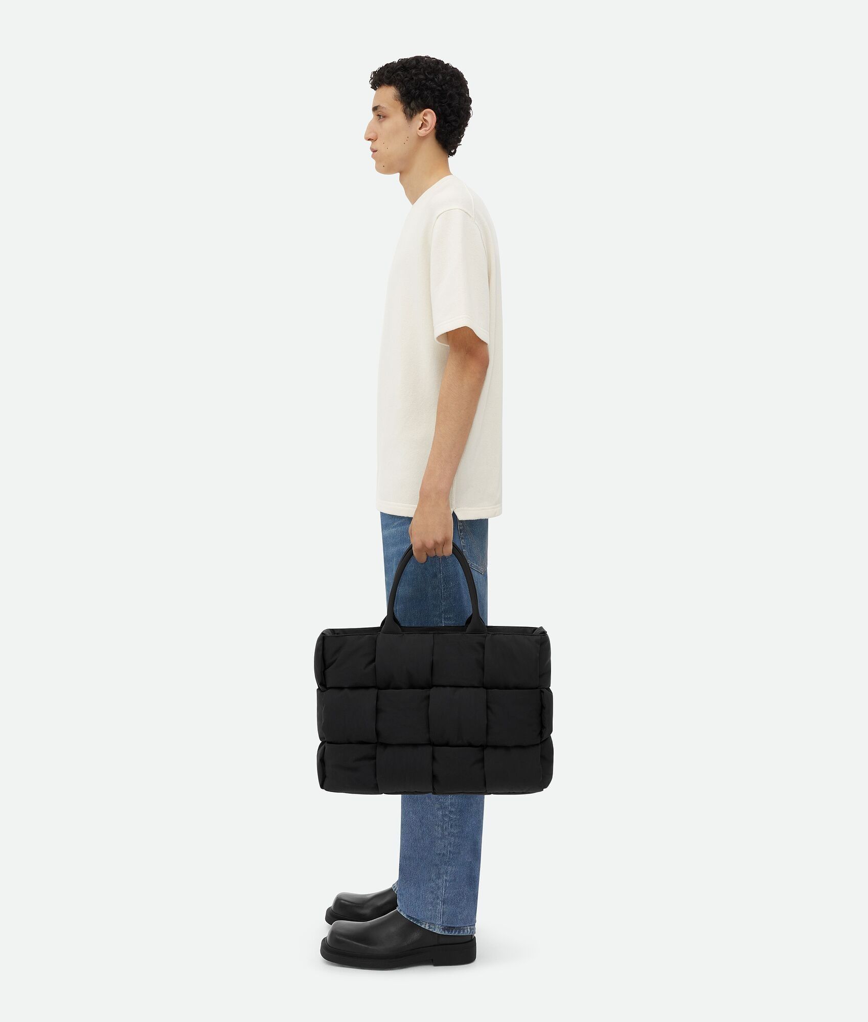 Bottega Veneta o1lf3ng10525 Size: OS / Large Arco Padded Tote Bag in Black Size ONE SIZE - 5 Thumbnail