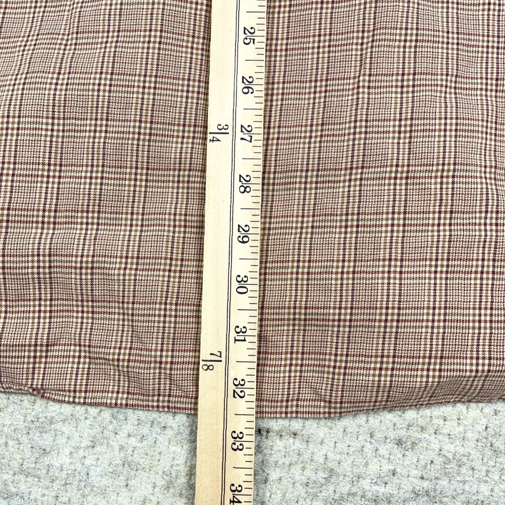Ralph Lauren Ralph Lauren Shirt Men Large Brown Houndstooth Plaid Button Up Blake Dress A48 Size 42R - 6 Thumbnail