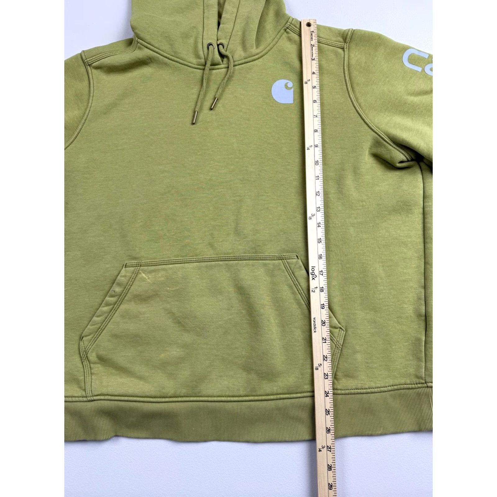 Carhartt Carhartt Hoodie Womens 2X Green Relaxed Fit Pullover Fleece Sweatshirt Logo Size XXL / US 16-18 / IT 52-54 - 5 Thumbnail