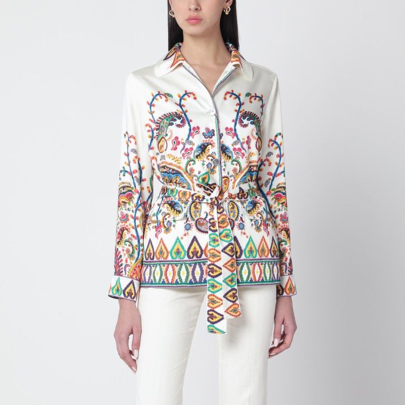 Etro Etro Paisley-Print Belted Shirt Jacket Size M / US 6-8 / IT 42-44 - 1 Thumbnail