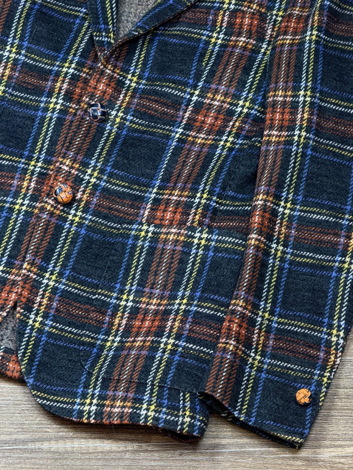 L.B.M. 1911 × Luigi Bianchi L.B.M 1911 Wool Checked Multicolour Two Piece Blazer Jacket Size 46R - 4 Thumbnail