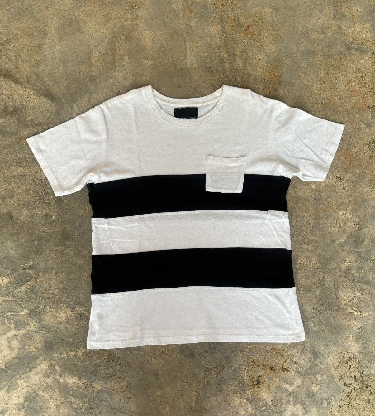 Number (N)ine Number (N)ine Pocket Stripe Tshirt Size US M / EU 48-50 / 2 - 1 Thumbnail