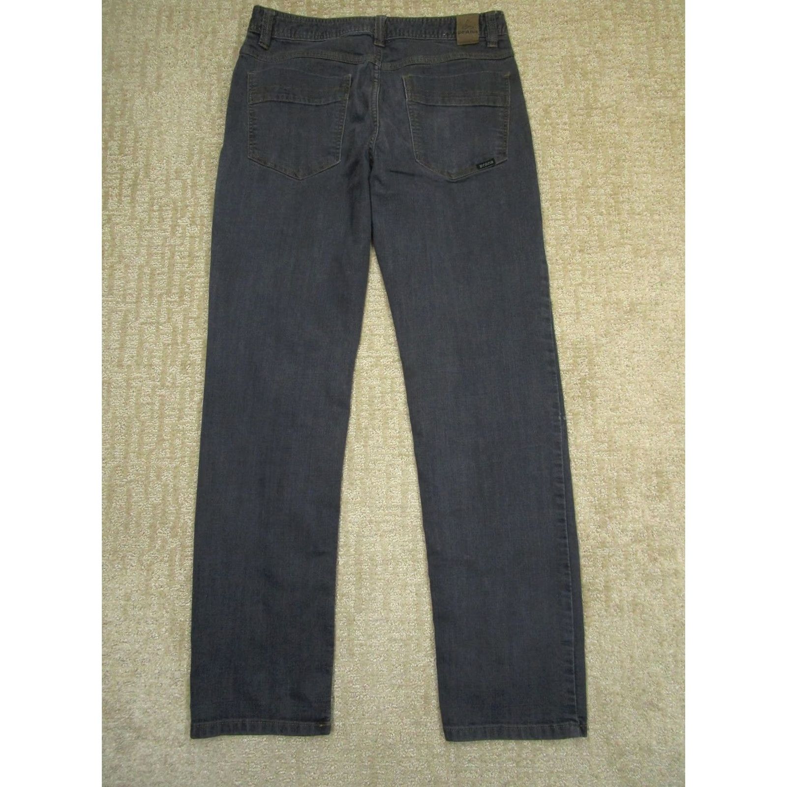 Prana prAna Jeans Slim Mens 32x32 Gray Straight Denim Cotton Polyester 5-Pocket Regular Zip Closure Slim Fit Classic Modern Preppy Style Boys? Size US 32 / EU 48 - 3 Thumbnail