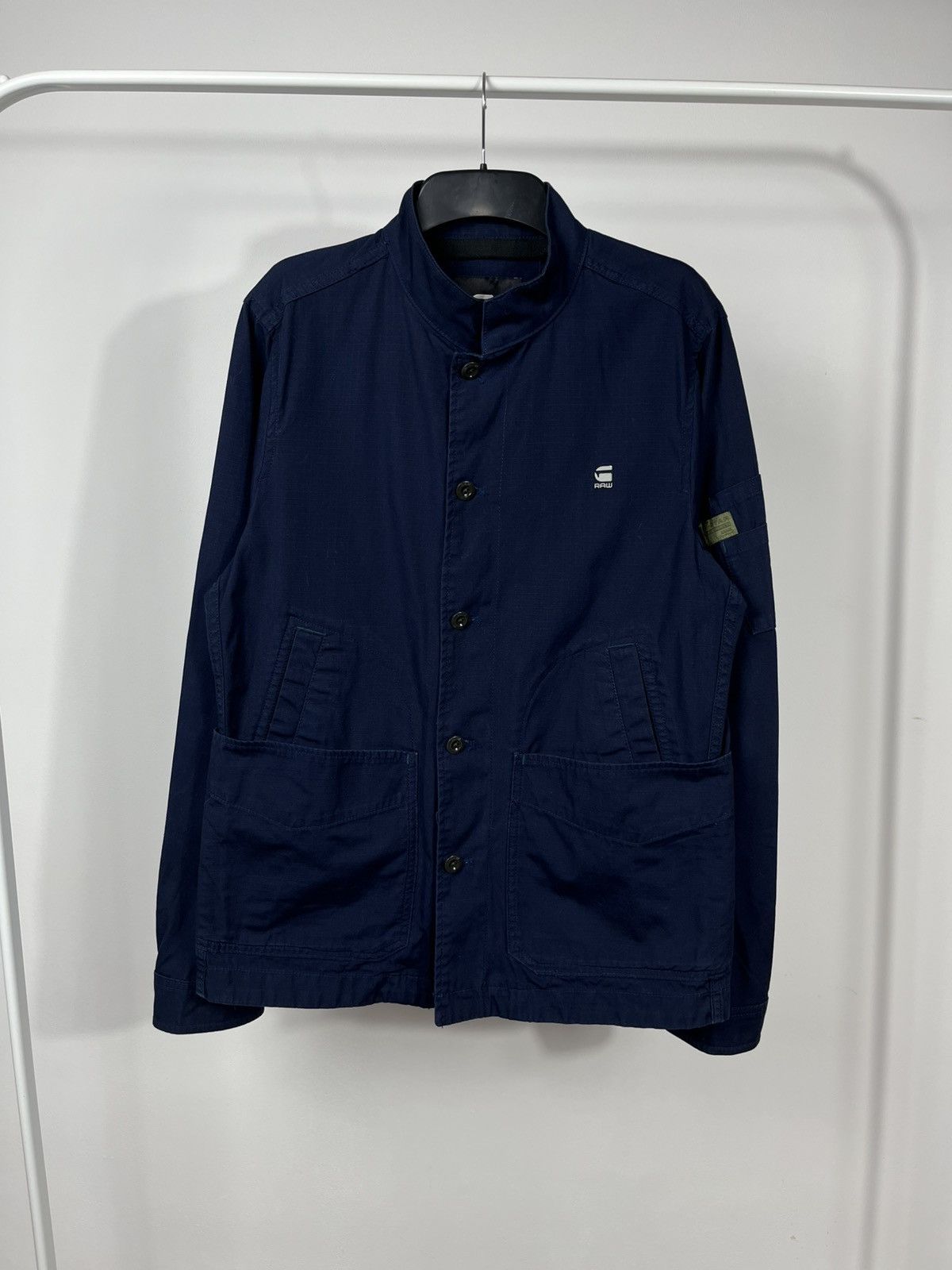 G-Star G-Star RAW Utility Worker Jacket M Navy Ripstop Stand Collar Size US M / EU 48-50 / 2 - 1 Thumbnail