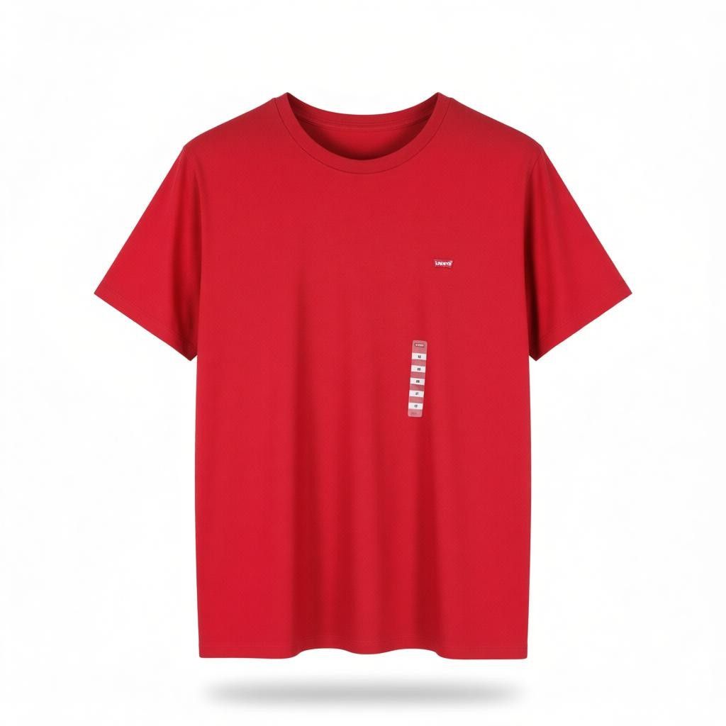 Levi's STANDARD M Red Tricot Cotton Crew Neck T-Shirt 87857 Size US M / EU 48-50 / 2 - 1 Thumbnail