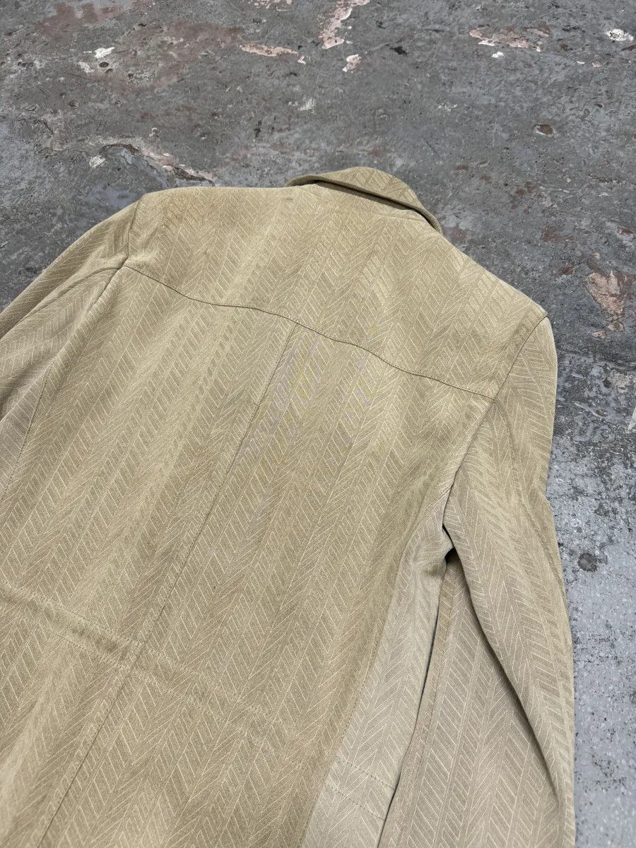Roberto Cavalli Roberto Cavalli Beige Lines Suede Leather Jacket Size US M / EU 48-50 / 2 - 8 Thumbnail