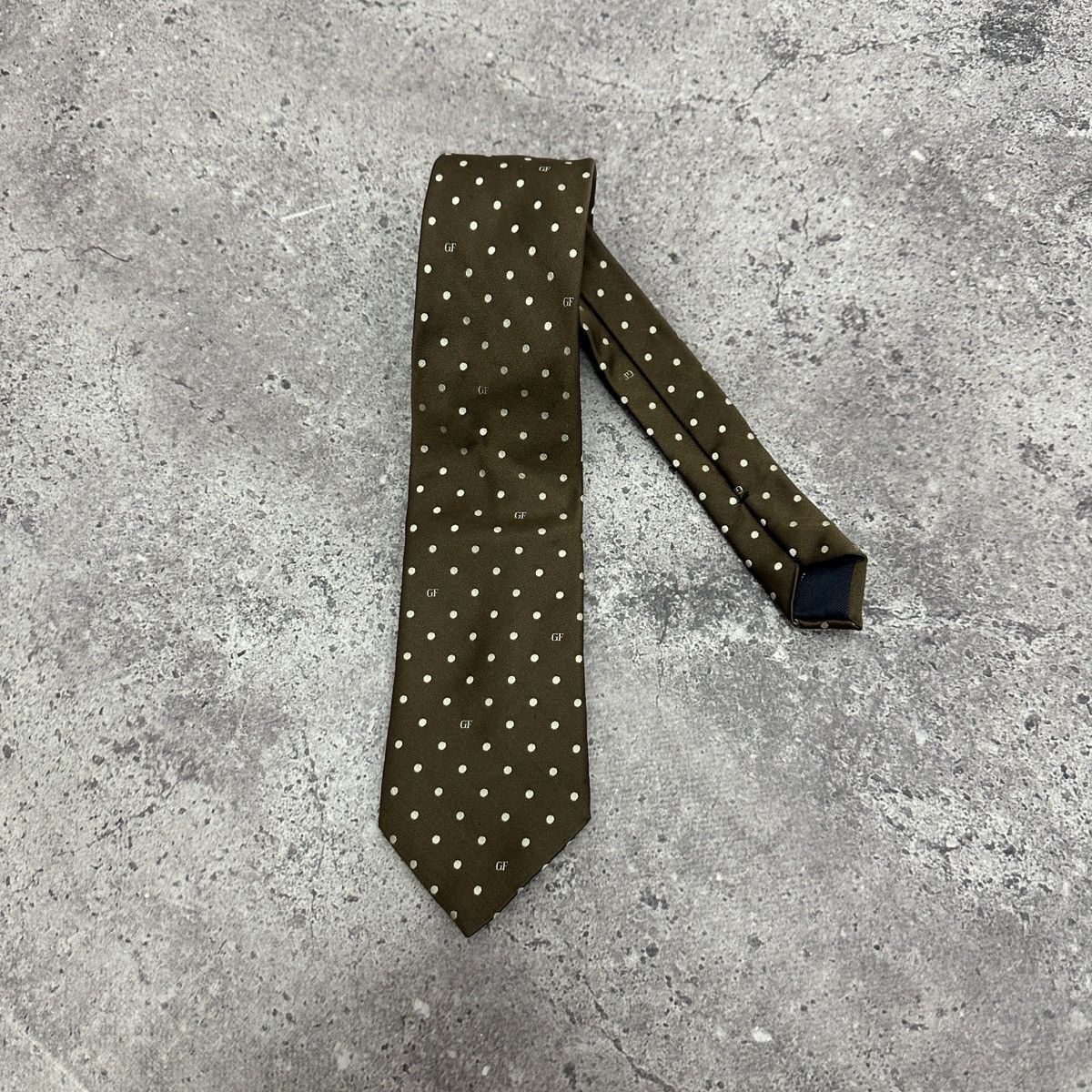 Gianfranco Ferre Vintage 90s Gianfranco Ferre Dot monogram silk tie luxury Size ONE SIZE - 1 Thumbnail