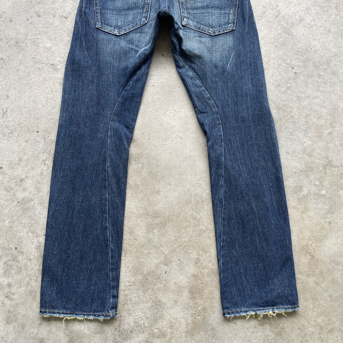 Japanese Brand × Jean Vintage Green Wood Japan Distressed Faded Jeans Denim Pants Size US 31 - 10 Thumbnail