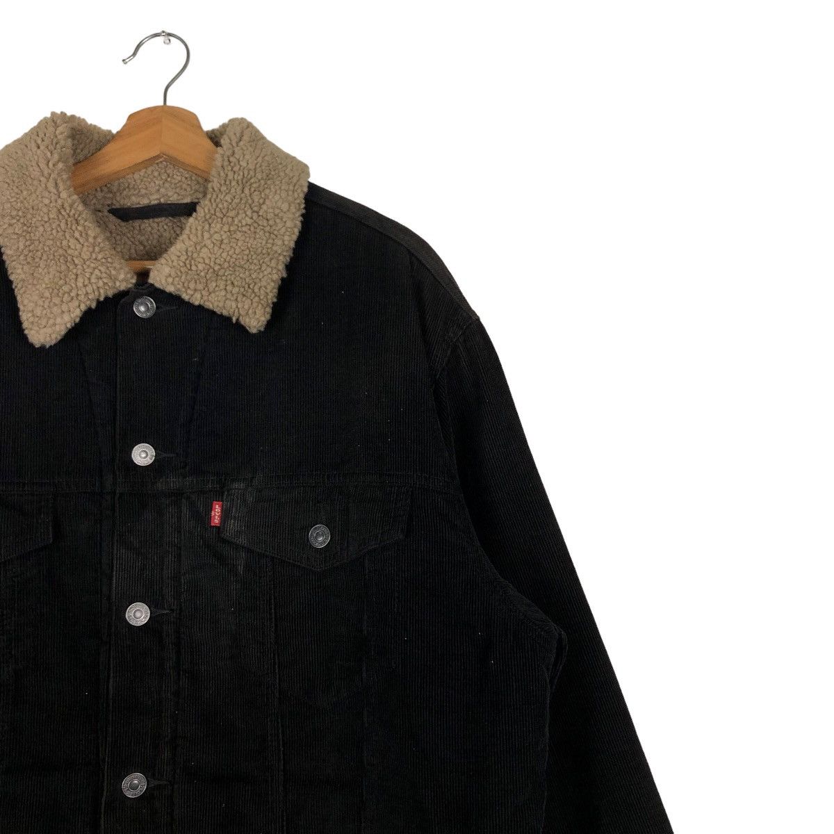 Levi's 🔥Vintage Trucker Corduroy Biker Jacket Levi’s Shearling Fur Size US L / EU 52-54 / 3 - 6 Thumbnail