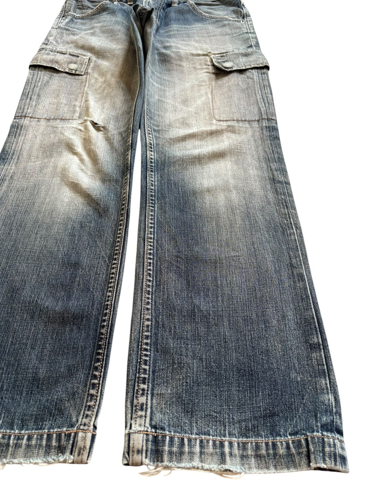 Gap Vintage Gap Cargo Button Fly Faded Wash Loose Jeans Size US 32 / EU 48 - 7 Thumbnail