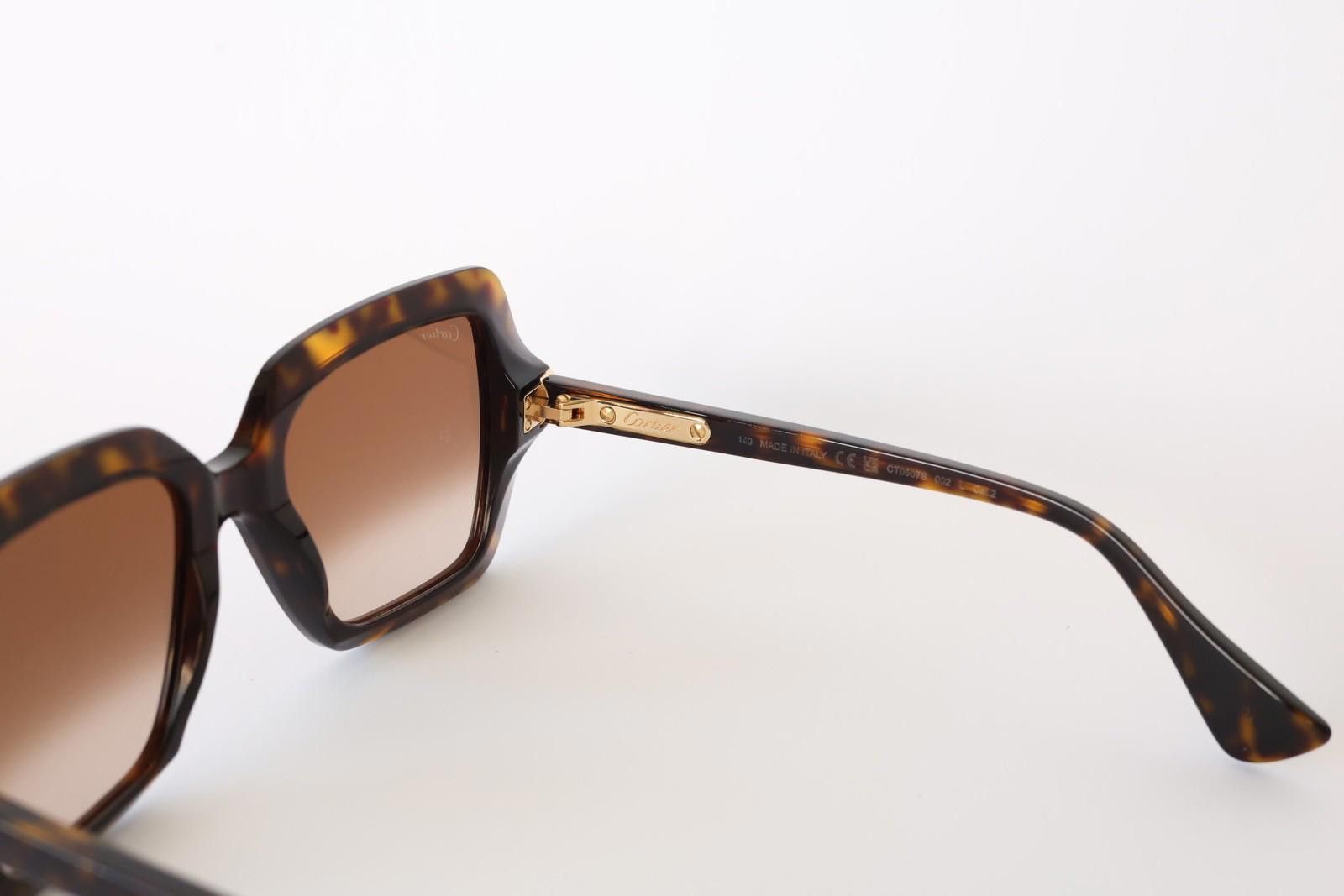 Cartier New Cartier eyewear optical sunglasses CT0507S 002 havana Size ONE SIZE - 5 Thumbnail