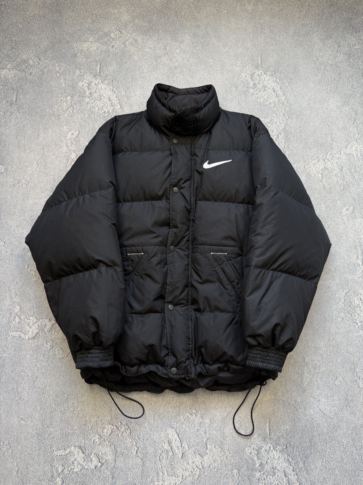 Nike Vintage Nike down jacket big logo Swoosh Drill Gorpcore Size US M / EU 48-50 / 2 - 2 Thumbnail