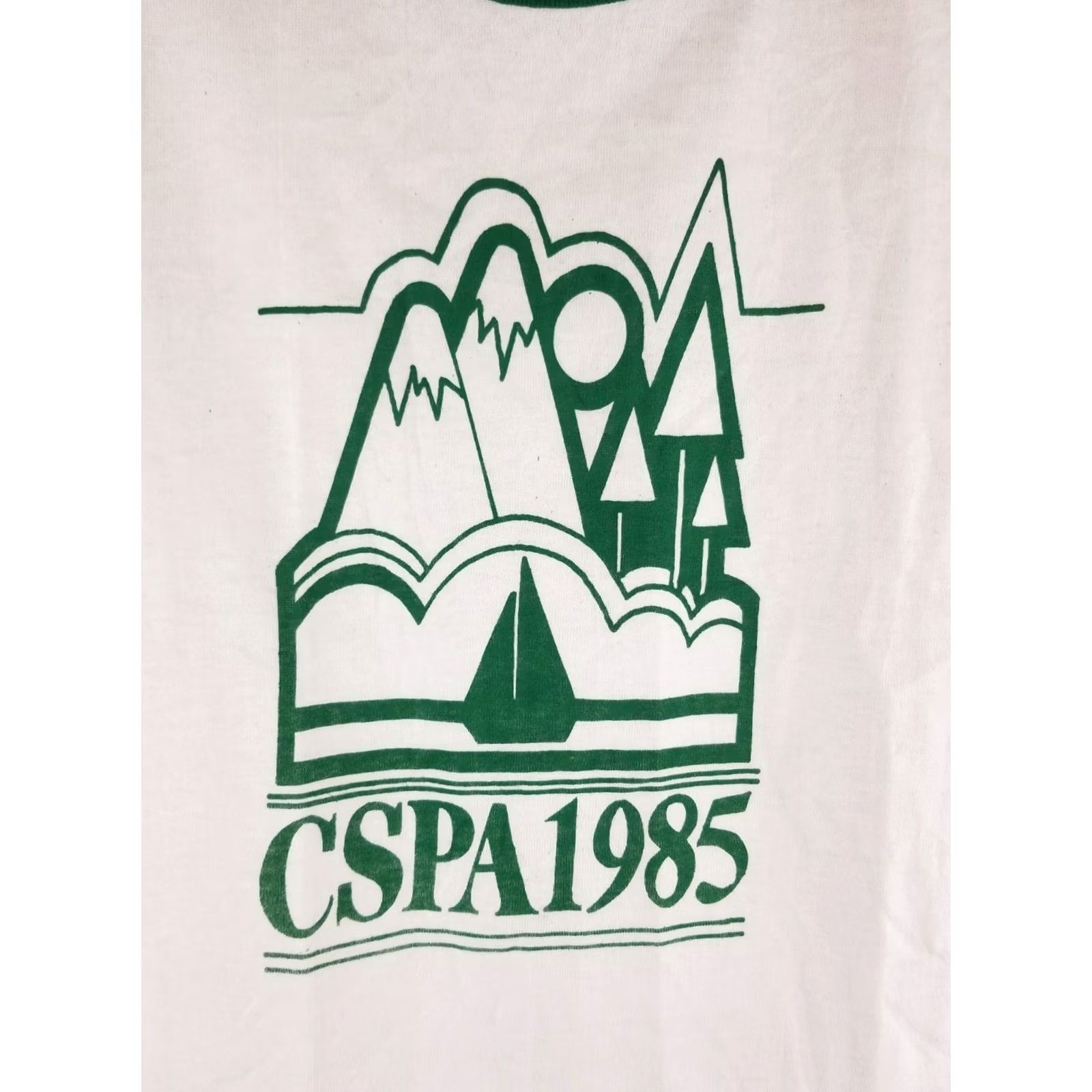 Champion VINTAGE CHAMPION CSPA CHILD STATUS PROYRCTION ACT WHITE RINGER T-SHIRT SZ M Size US M / EU 48-50 / 2 - 2 Thumbnail