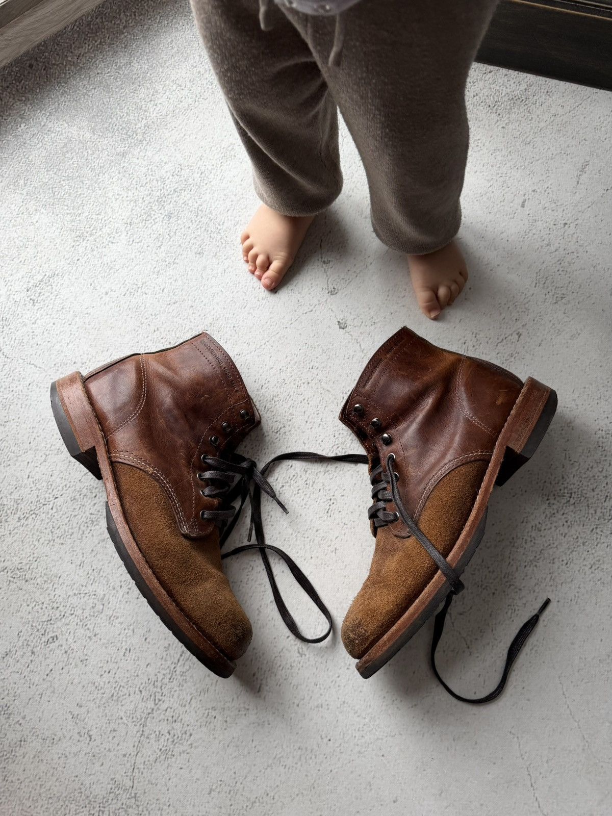 Wolverine Wolverine 1000 Mile 40556 "Evans" Two Tone Brown Boots USA Size US 8 / EU 41 - 1 Thumbnail