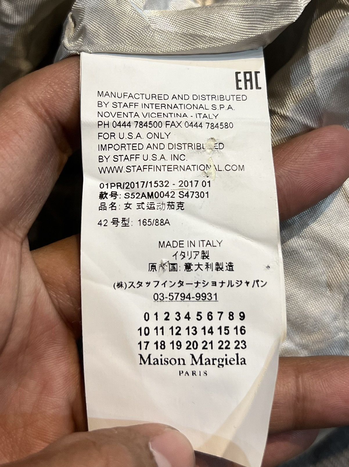 Maison Margiela MM6 Faux Leather Paneled Wool Blend Felt Bomber Jacket Gray Size XL / US 12-14 / IT 48-50 - 5 Thumbnail