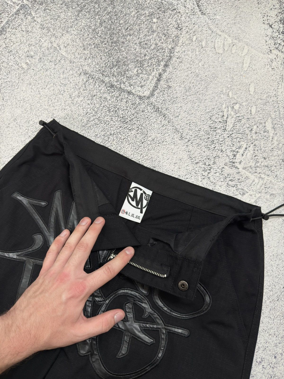 Corteiz × Japanese Brand Y2K Minus Two Parachute Cargo Pants Big Logo BBC Style Size US 30 / EU 46 - 9 Thumbnail