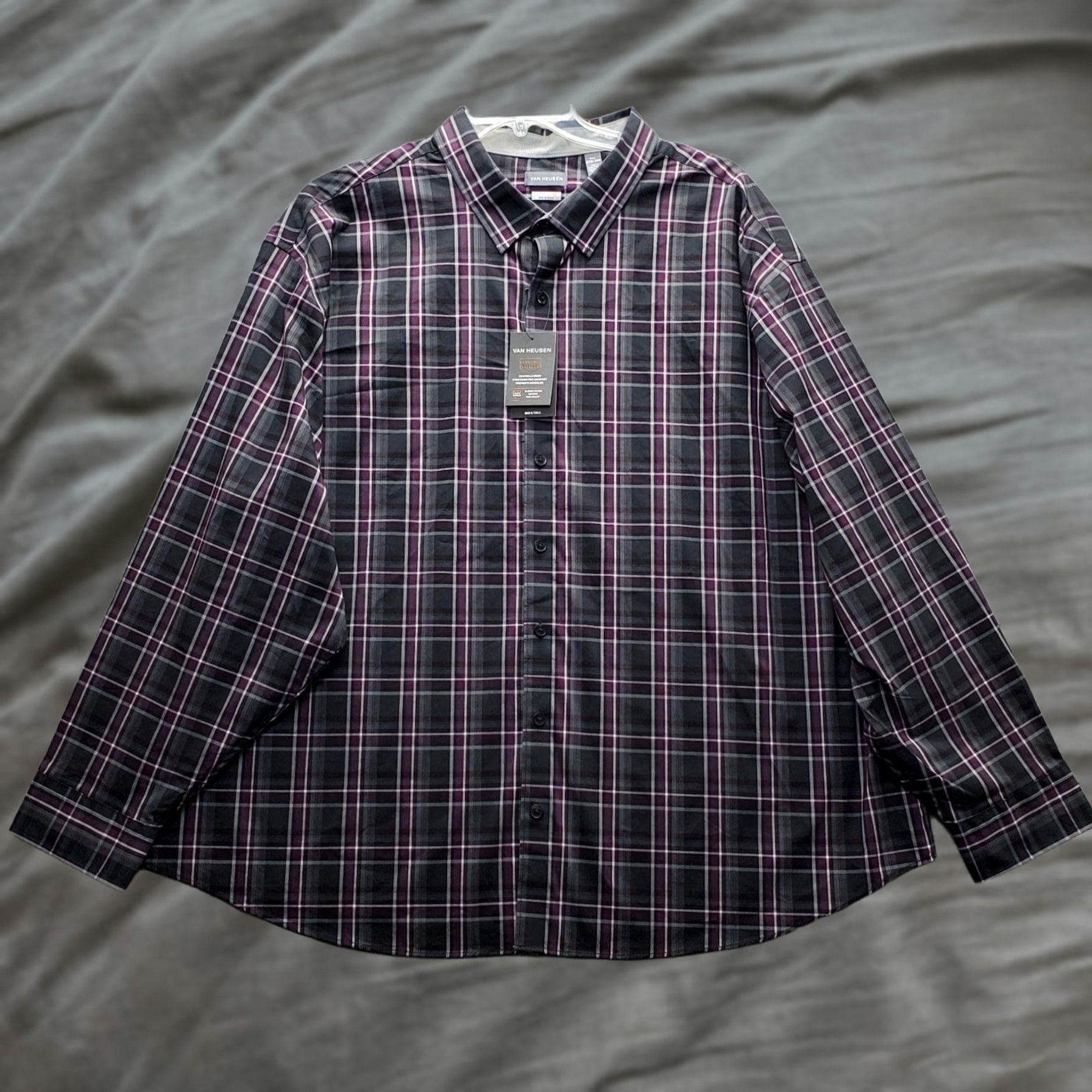 Van Heusen Van Heusen Stain Shield Shirt Mens 3XL Multi Plaid Classic Fit Collar Button-Up Shirt Mens Size 3XL Multicolor Plaid Classic Fit Button-Up Mens Shirt Size US XXL / EU 58 / 5 - 1 Thumbnail