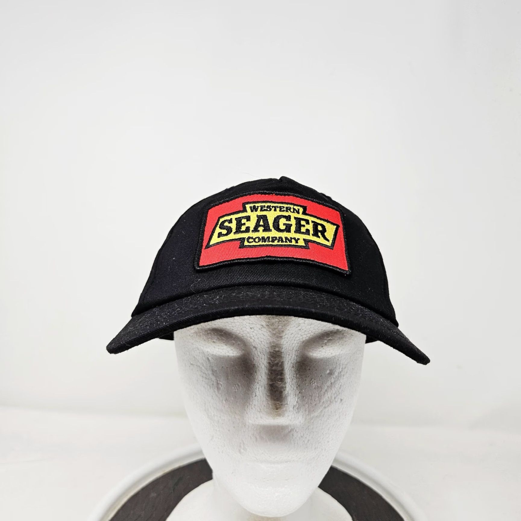 Vintage Seager Western Company Hat Cap Baseball Snap Back One Size Black Mens Patch Size ONE SIZE - 2 Thumbnail