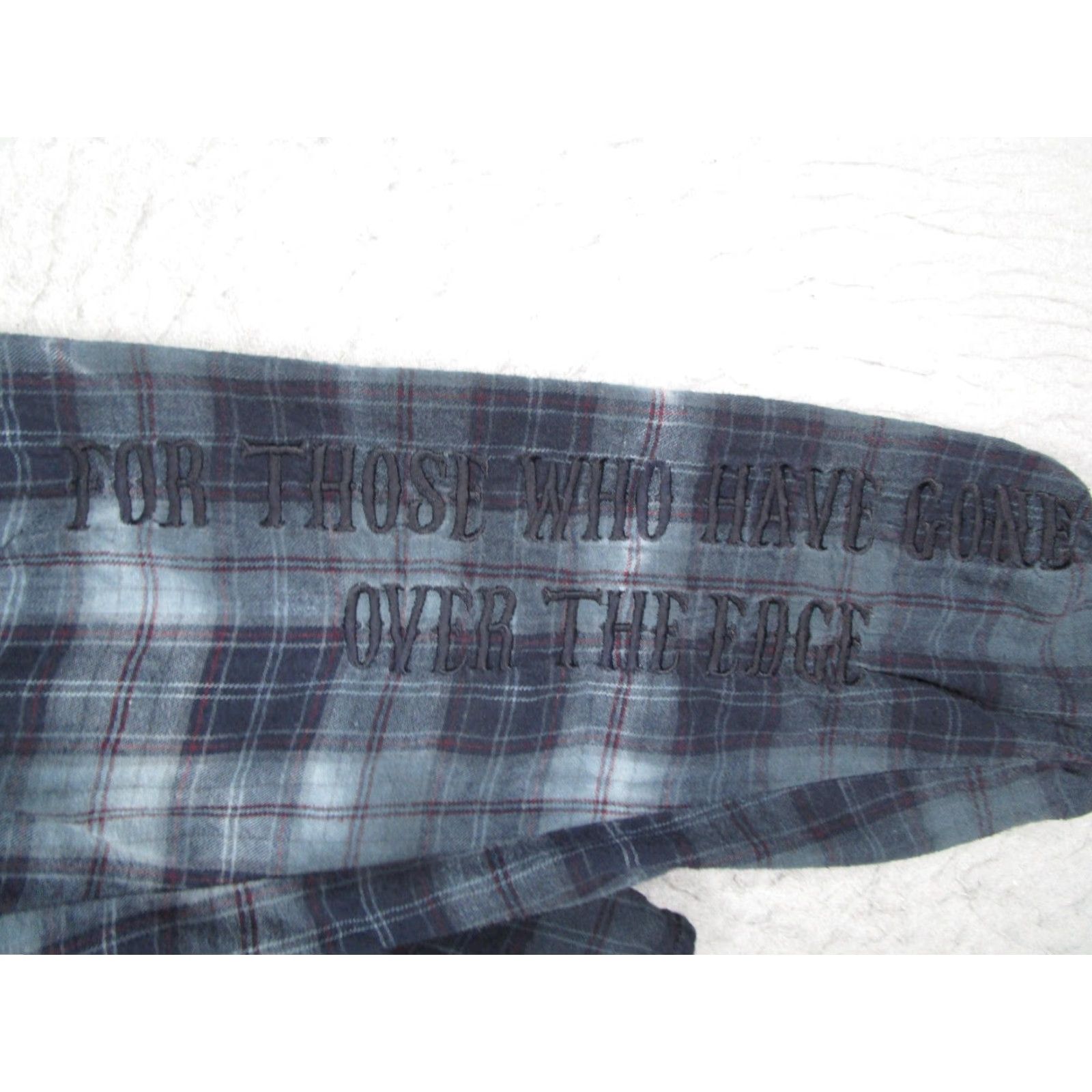 Vintage VINTAGE Black Hearts Brigade Shirt Mens Large Blue Plaid Long Sleeve Button Up Biker Rock Size US L / EU 52-54 / 3 - 5 Thumbnail