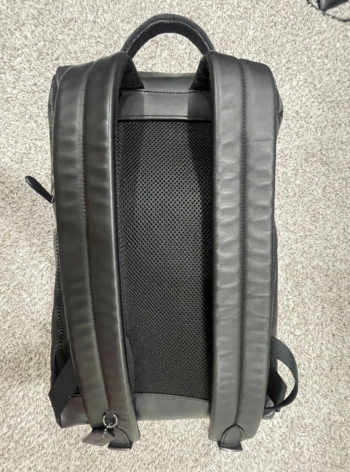 Coach TRACK BACKPACK SIGNATURE Canvas/C2712/Charcoal Black