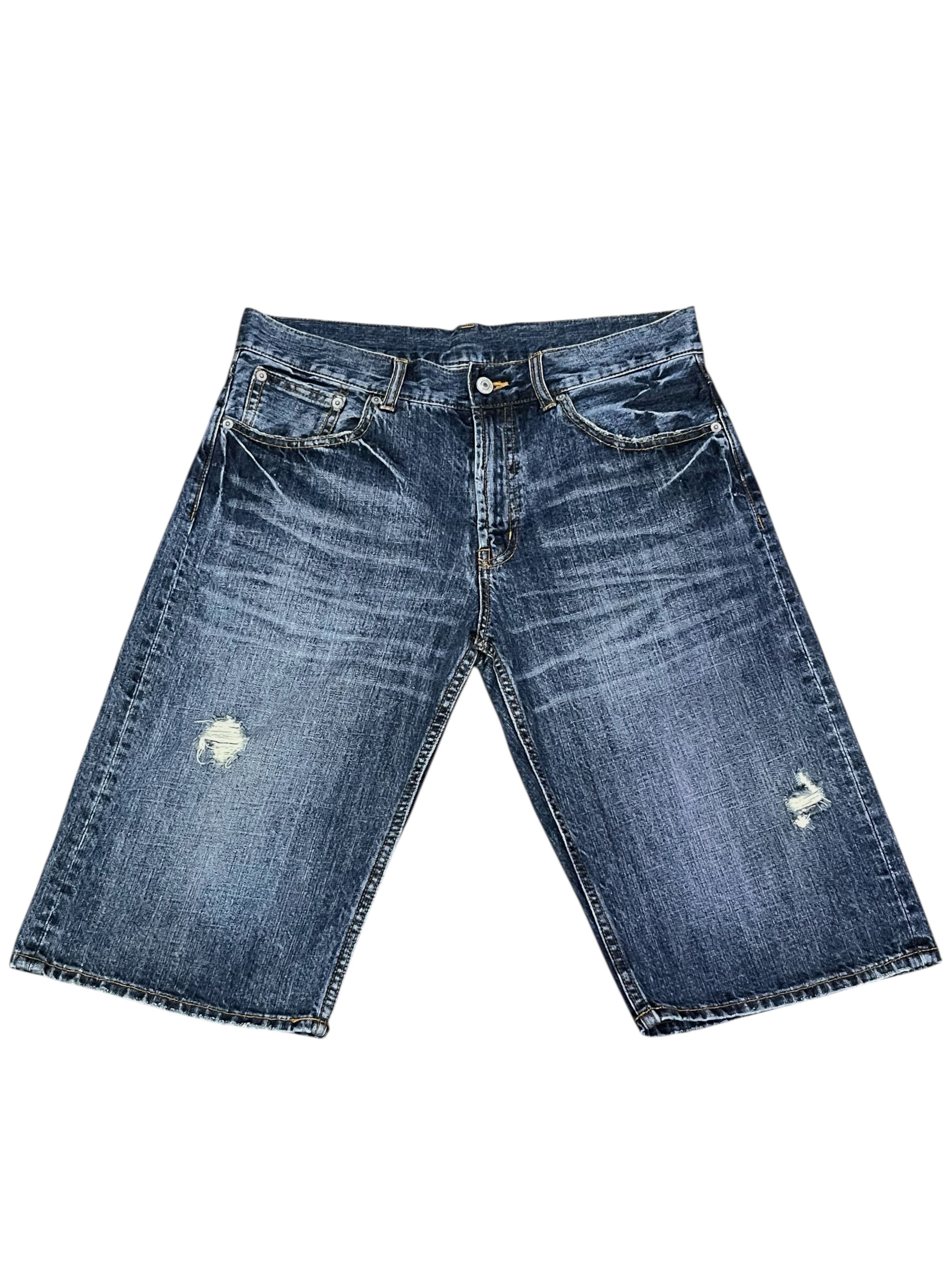 Seditionaries Skull Embroidery Rhinestone Sunburst Punk Denim Shorts Size US 30 / EU 46 - 6 Thumbnail
