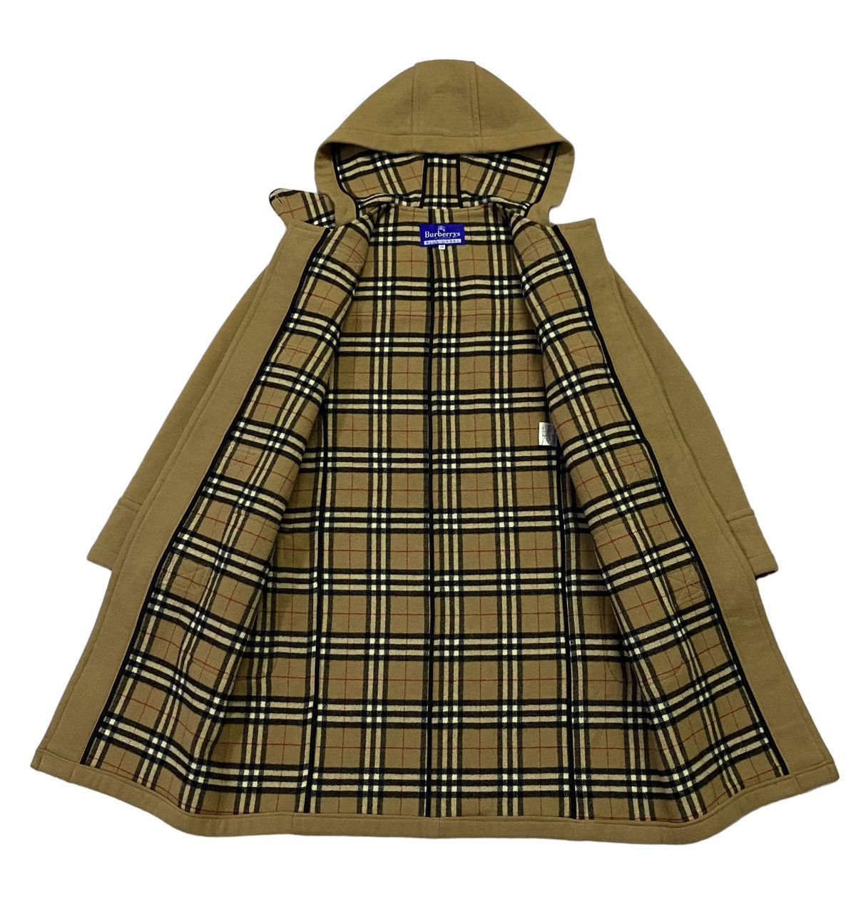 Burberry Burberrys Blue Laber Novacheck Wool Duffle Jacket Size US M / EU 48-50 / 2 - 25 Thumbnail