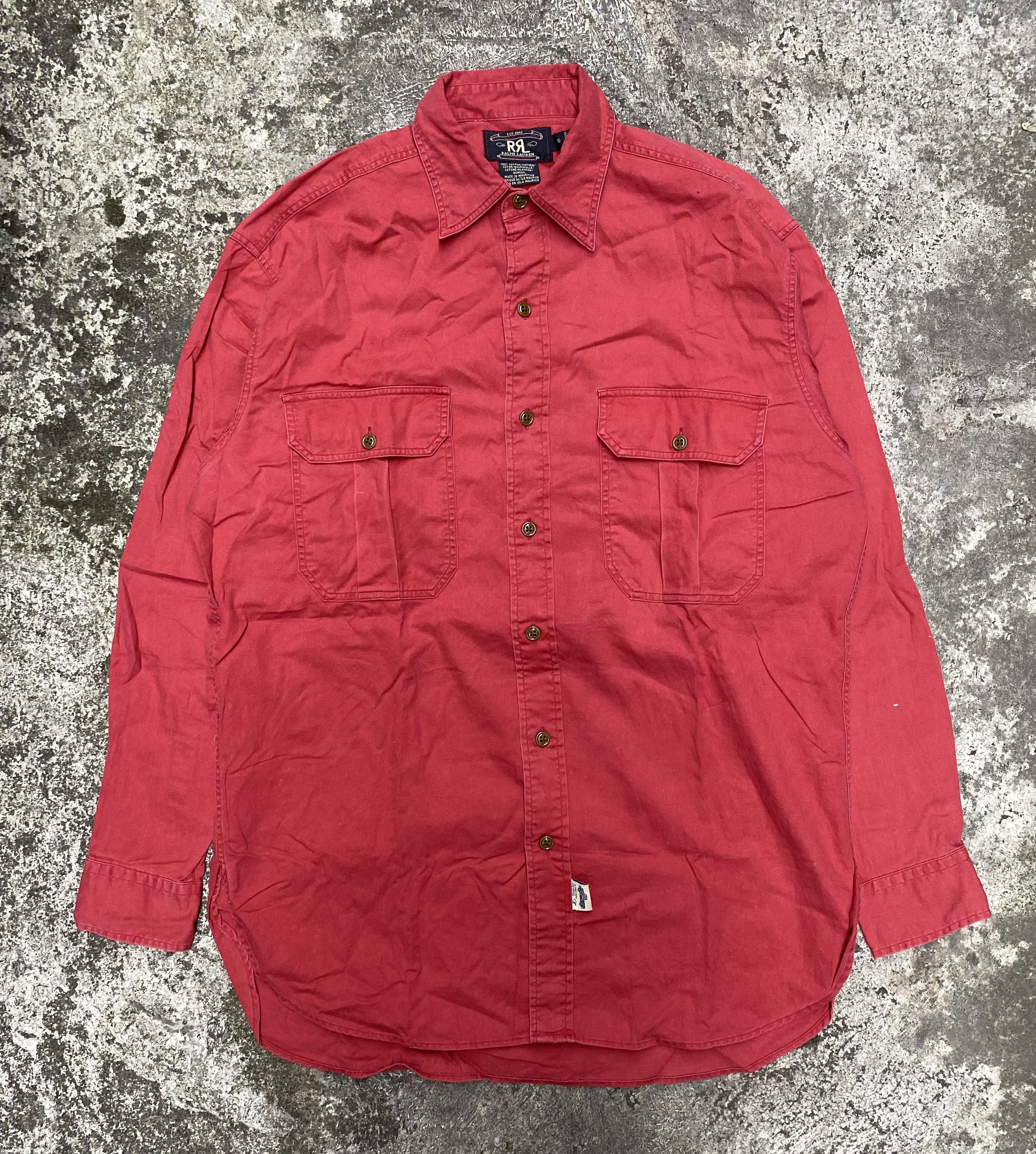 RRL Ralph Lauren × Ralph Lauren Vintage RRL Double Ralph Lauren Double Pocket Workshirt Size US L / EU 52-54 / 3 - 1 Thumbnail