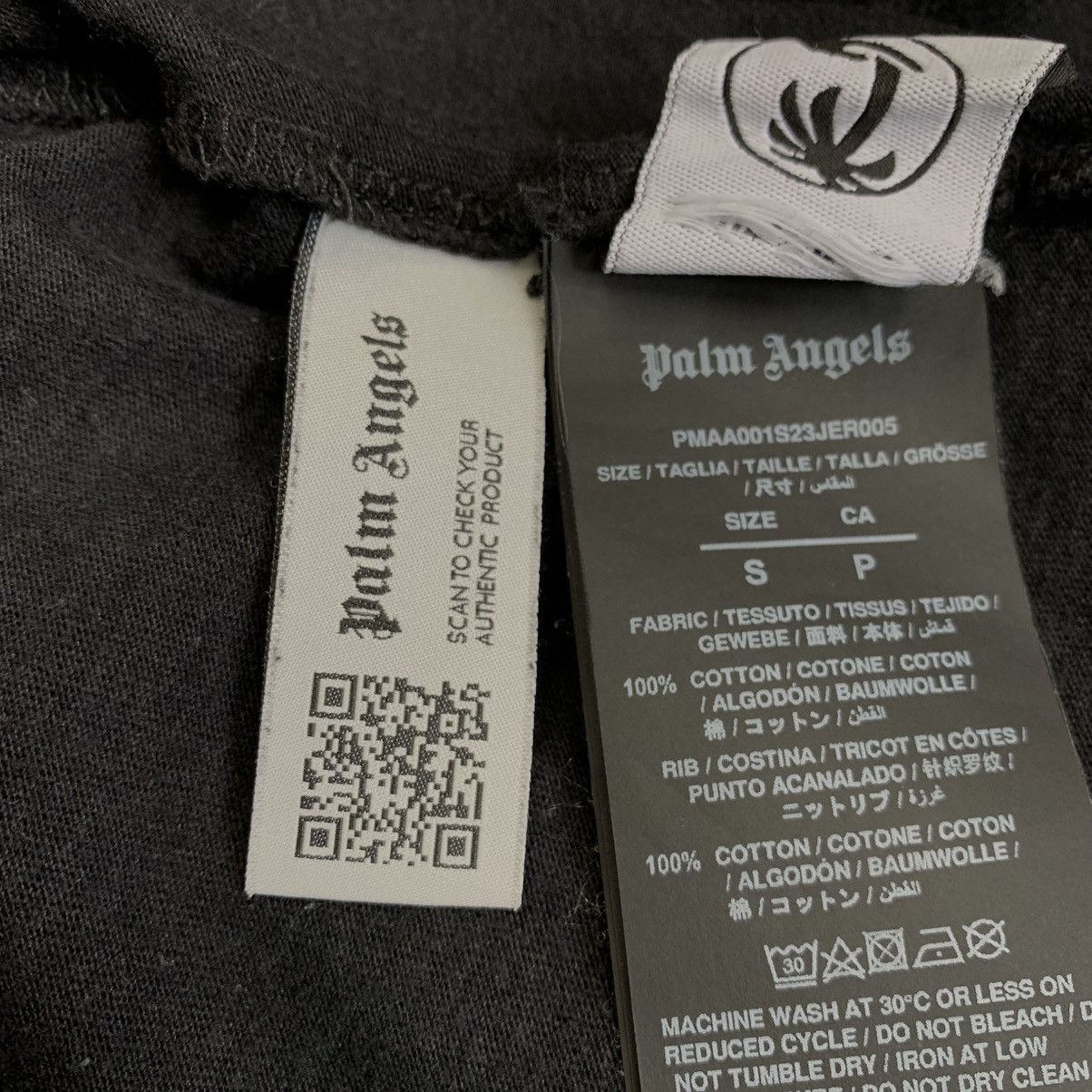 Palm Angels Palm Angels Small Tee Shark Split Black T-Shirt Size US S / EU 44-46 / 1 - 6 Thumbnail