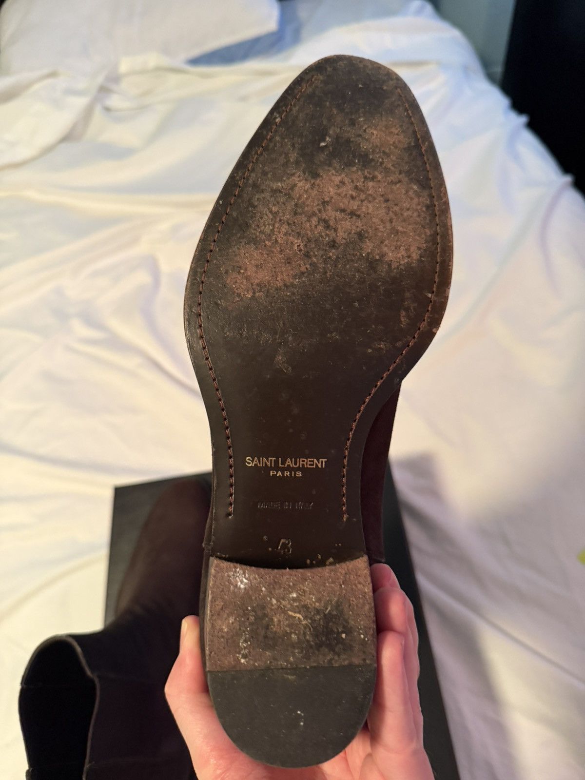 Saint Laurent Paris RARE FW13 Chocolate Chelsea Size US 10 / EU 43 - 6 Thumbnail