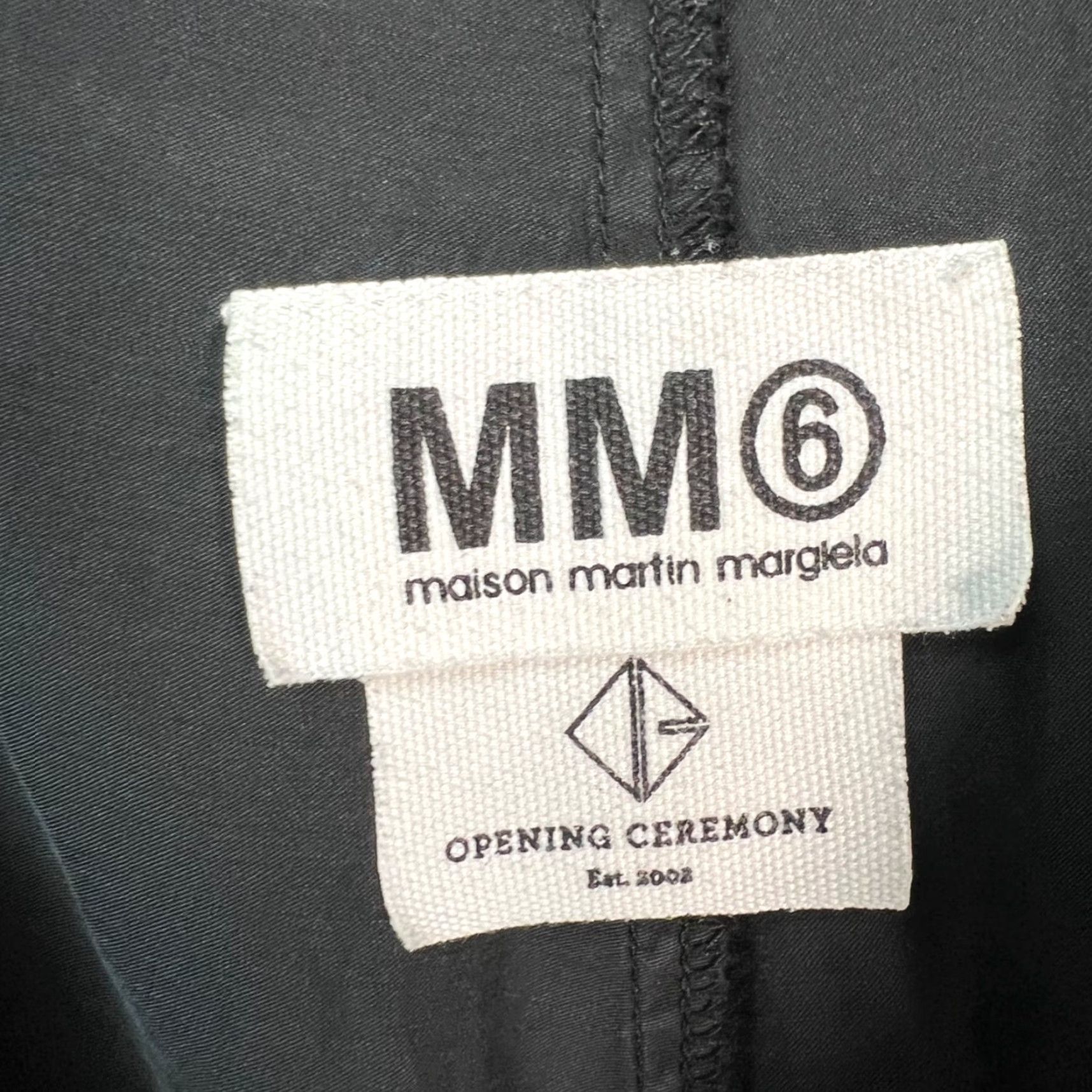 Vintage MM6 Maison Margiela x Opening Ceremony Pants Two-Tone Black & Gray Size 42 Women Tapered Ankle Cotton Viscose Front Flat Vintage No N/A Size 28" / US 6 / IT 42 - 3 Thumbnail