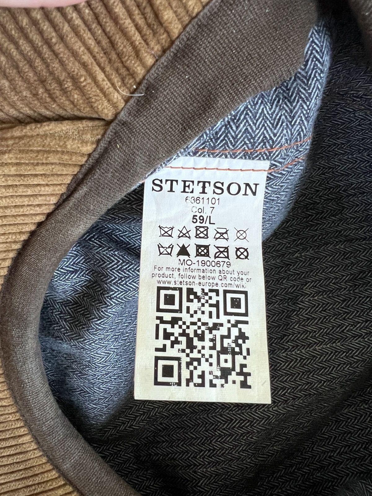 Stetson Stetson Corduroy Newsboy Cap Camel Brown Size 59/L Size ONE SIZE - 4 Thumbnail