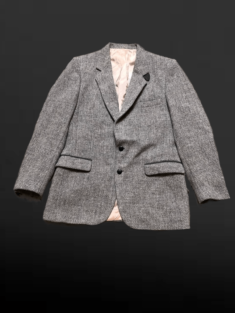 Harris Tweed Vintage 50s Harris Tweed wool beige houndstooth blazer Size 44R - 1 Thumbnail