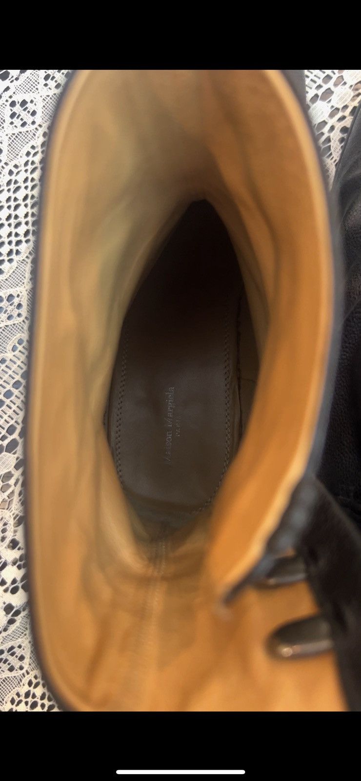 Maison Margiela Margiela Men’s Tabi Camel Leather Chelsea Boots Size US 10 / EU 43 - 8 Thumbnail