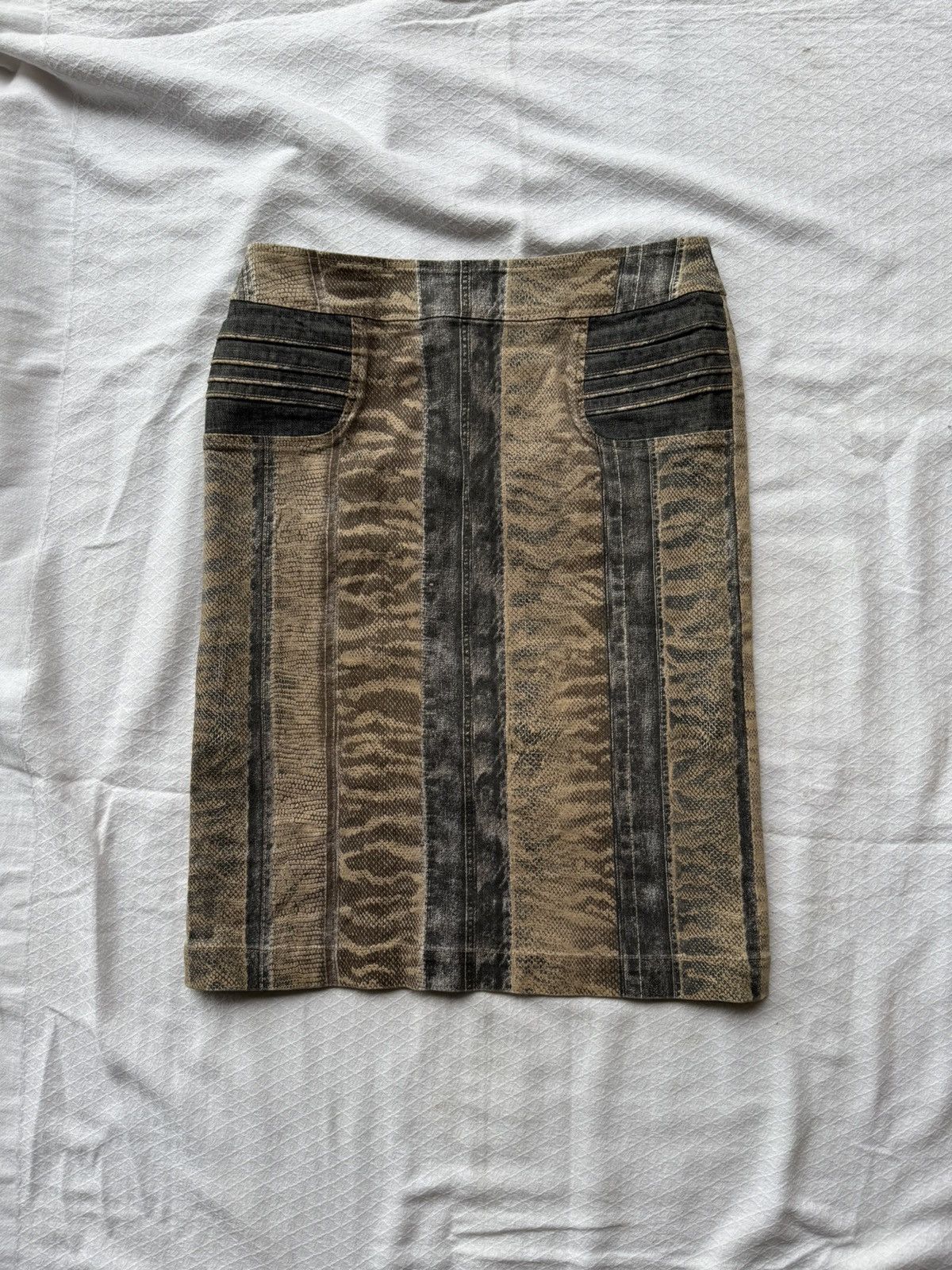 Amoeba Midi Skirt Snake Skin Pyton