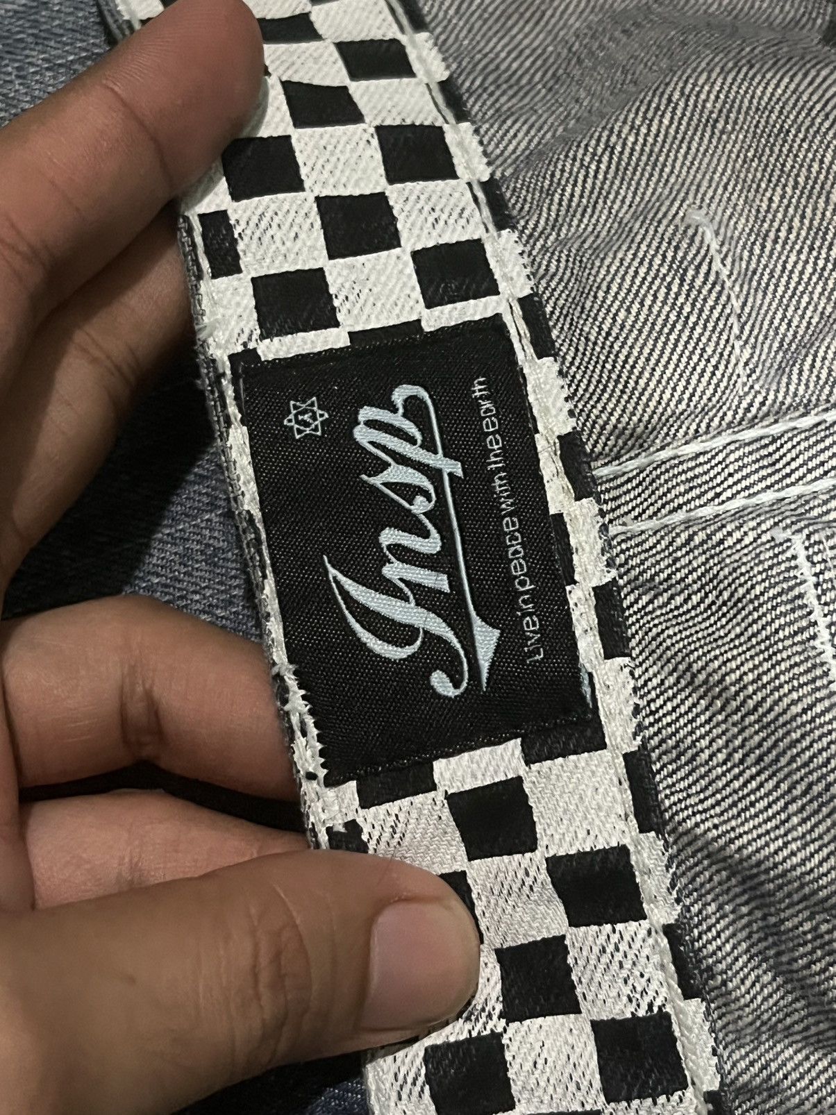 Japanese Brand ⚡️Sick⚡️Japanese Brand Jehova Checkered Distressed Curve Jeans Size US 32 / EU 48 - 12 Thumbnail
