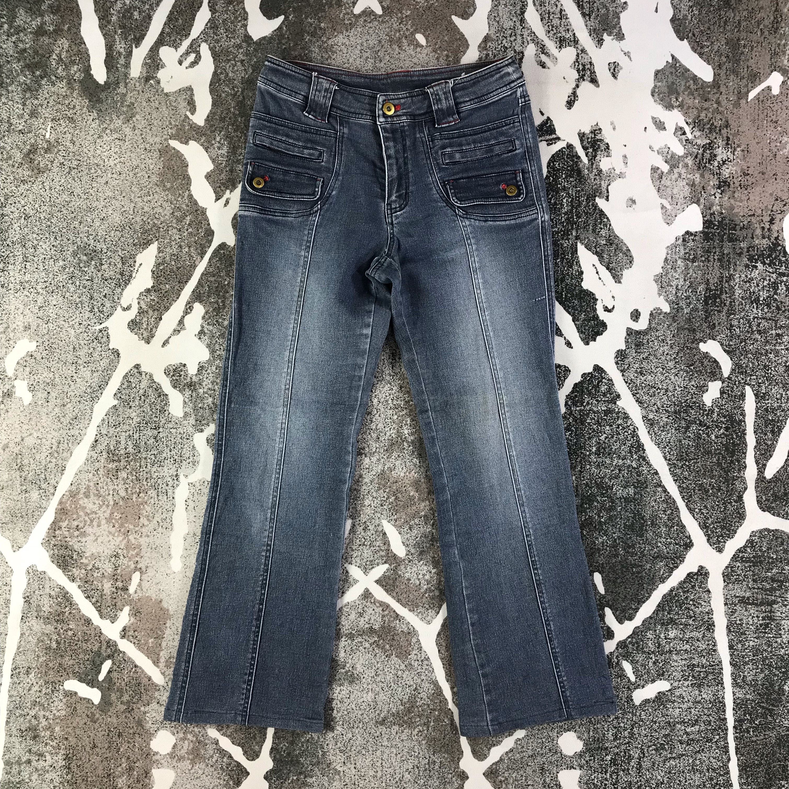Japanese Brand Unknown Japanese Brand Bush Pants Jeans Faded Blue Denim Size 28" / US 6 / IT 42 - 1 Thumbnail